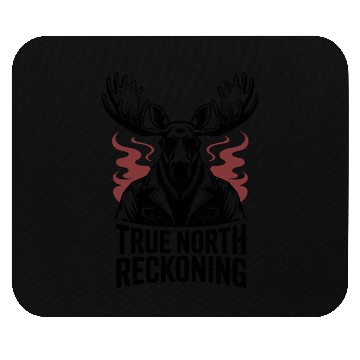 Discover True North Reckoning Moose Biker Mouse Pads