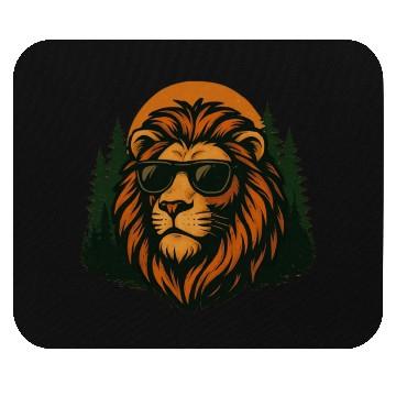 Discover Summer lion forest chill design Mouse Pads