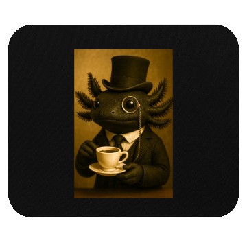 Discover Sophisticated Axolotl Brew Mouse Pads