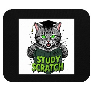 Discover Studious Jungle Leopard Illustration Mouse Pads
