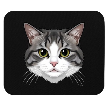 Discover Realistic Cat Face – Feline Charm in Every Detail Mouse Pads