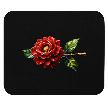Discover Crimson Rose Bloom – Botanical Clipart Mouse Pads