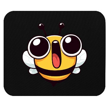 Discover Euphoric bee meme cartoon face joy insect Mouse Pads