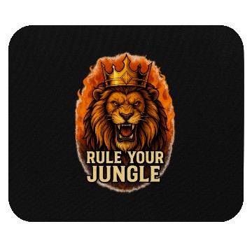 Discover Fierce Lion King Blazing Mane Art Mouse Pads