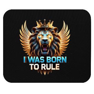 Discover Born To Rule – Galaxy Lion Crown Power Mouse Pads
