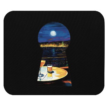 Discover Seaview night bar Mouse Pads