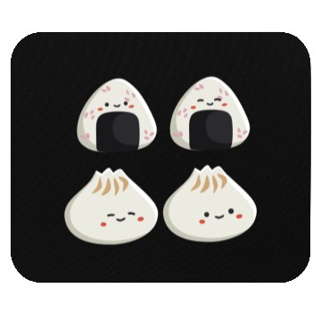 Discover Onigiri and dumpling face character Mouse Pads