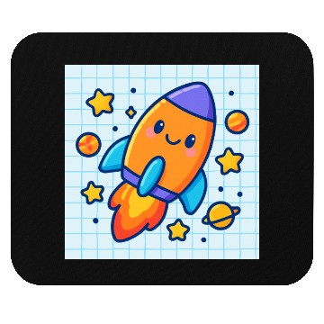 Discover Space rocket Mouse Pads