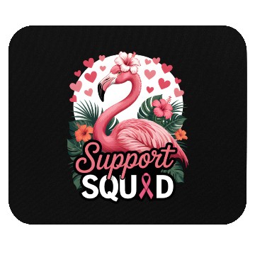 Discover Pink Flamingo Support Squad Design Mouse Pads