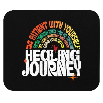 Discover Healing Journey Positive Retro Typography Mouse Pads