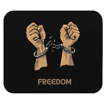 Discover Broken Chain Hands Embracing Freedom Mouse Pads
