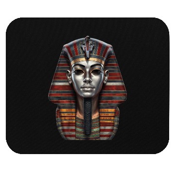 Discover Ancient Egyptian Funerary Mask With Silver Face Mouse Pads