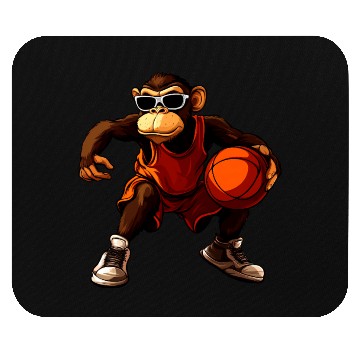 Discover Monkey basketball Mouse Pads