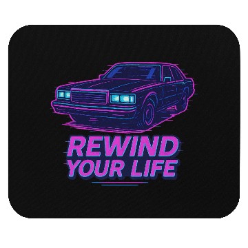 Discover Rewind Your Life – Synthwave Car Aesthetic Mouse Pads