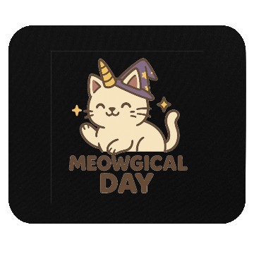 Discover Whimsical Cat Unicorn Halloween Design Mouse Pads