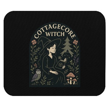 Discover Cottagecore Witch Herbalist Illustration Mouse Pads