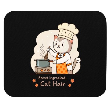 Discover Gourmet Cat Hair Cuisine Mouse Pads
