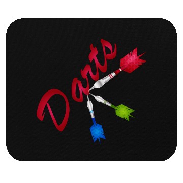Discover Colorful darts with darts lettering Mouse Pads