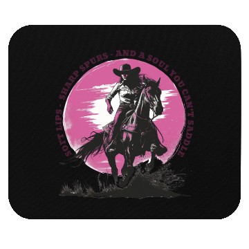 Discover Wild West Cowboy Riding Vintage Design Mouse Pads