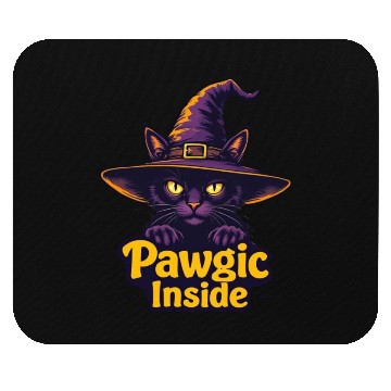 Discover Enchanted Cat Witch Mouse Pads Design