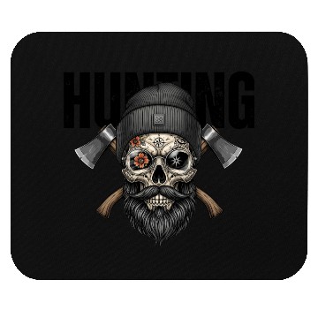 Discover Tattooed Skull with Beanie and Guns Mouse Pads