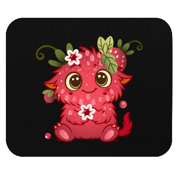 Discover Cute Monster in Raspberry Design Mouse Pads