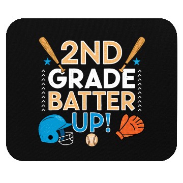 Discover 2nd Grade Batter Up Baseball School Back to Class Mouse Pads
