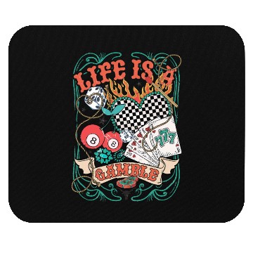 Discover Life Is A Gamble Retro Poker Player Mouse Pads
