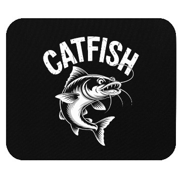 Discover Vintage Catfish Fishing Design Mouse Pads