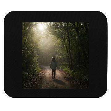 Discover Enchanted Forest Path Illustration Mouse Pads
