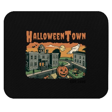 Discover Halloweentown Spooky Sunset Scene – Vintage Hallow Mouse Pads