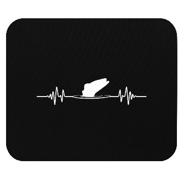 Discover Fishing Heartbeat EKG Fish Jump Mouse Pads