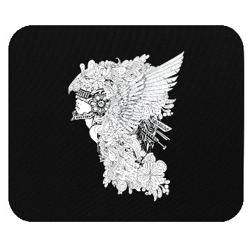 Discover Steampunk Valkyrie Flower Power Coloring Mouse Pads