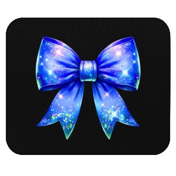 Discover Galaxy Sparkle Bow Mouse Pads