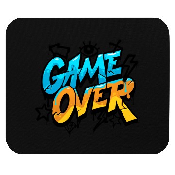 Discover Graffiti Style Game Over Typography Mouse Pads