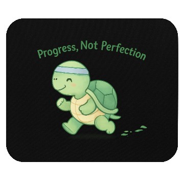 Discover Motivational Turtle Running Design Mouse Pads