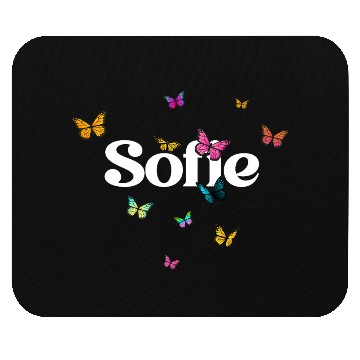 Discover SOFIE - beautiful girl name with cute butterflies Mouse Pads