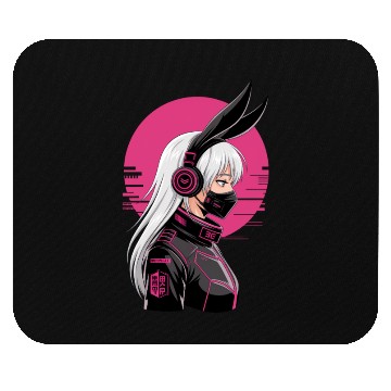Discover Futuristic Cyberpunk Girl Mouse Pads