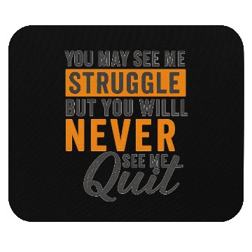 Discover Never Quit – Bold Motivational Typography Mouse Pads