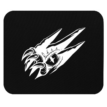 Discover Dragon Eye Claw Rip White Outline Mouse Pads