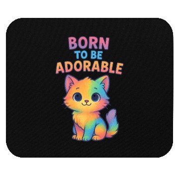 Discover Colorful Adorable Kitten with Affirmation Mouse Pads