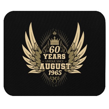 Discover Unique angel 60 birthday wings August 1965 Mouse Pads