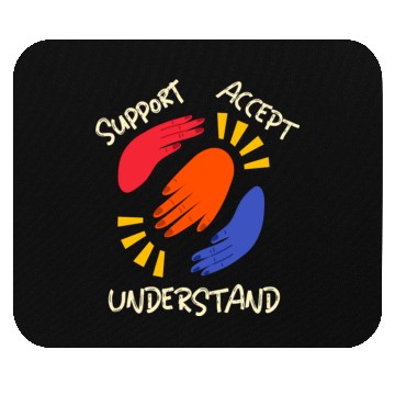 Discover Support Accept Understand Autism Advocacy Mouse Pads