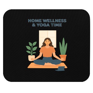 Discover Serene Yoga and Wellness Illustration Mouse Pads
