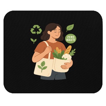 Discover Eco-Friendly Zero Waste Grocery Design Mouse Pads