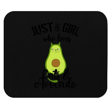 Discover Avocado Cat with Attitude Mouse Pads