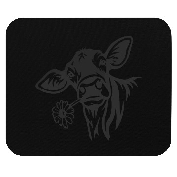 Discover Sweet Cow with Daisy Mouse Pads