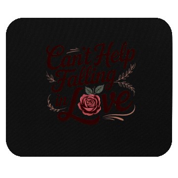 Discover Falling in Love Floral Typography Mouse Pads