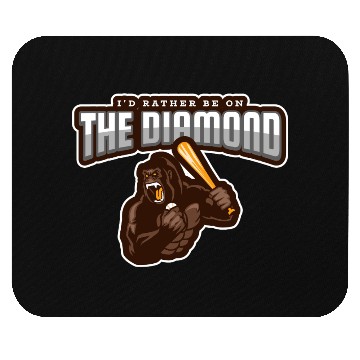 Discover baseball gorilla Mouse Pads