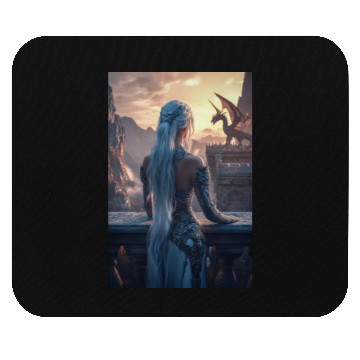 Discover Dragon Queen at Sunset Mouse Pads